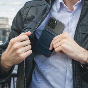 Spigen Lock Fit MagSafe Card Dėklas - Navy mėlynos spalvos - Image 15