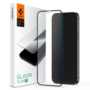 Spigen Glass FC HD 1 Pack, juodos spalvos - Apple iPhone 12 Pro Max