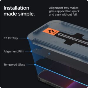 Apsauginis stiklas Spigen GLAS.TR "EZ FIT" 2-pack Apple iPhone 13 Pro Max Privacy - Image 12