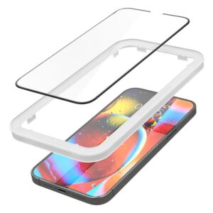 Apsauginis stiklas Spigen ALM GLASS FC 2-pack Apple iPhone 13/13 Pro / 14 juodos spalvos - Image 12
