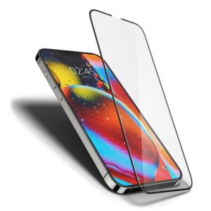 Apsauginis stiklas Spigen GLASS FC Apple iPhone 13 / 13 Pro / 14 su juodos spalvos krašteliu - Image 8