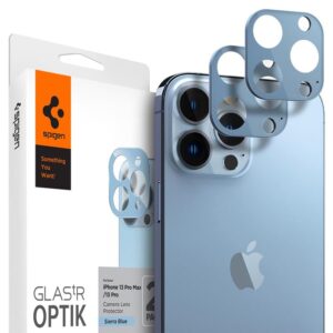 Spigen tR Optik 2 Pack, sierra blue - Apple iPhone 13 Pro/13 Pro Max