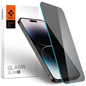 Spigen Glass tR Slim HD 1 Pack Anti Glare/Privacy Transparency Sensor Protection - Apple iPhone 14 Pro
