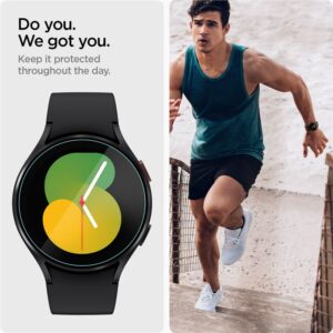 Spigen GLAS.TR EZ FIT 2-Pack - Tempered glass for Samsung Galaxy Watch 4 / 5 44 mm (2 pcs) - Image 8