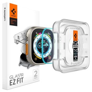Apsauginis stiklas Spigen GLAS.TR "EZ Fit" 2-pack Apple Watch ULTRA (49 mm) skaidrus - Image 7