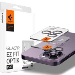 Spigen Glass EZ Fit Optik Pro 2 Pack, deep purple - Apple iPhone 14 Pro/Apple iPhone 14 Pro Max