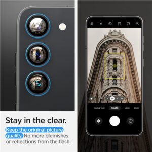 Spigen Optik Pro GLAS.TR EZ Fit Camera Protector 2-Pack - Lens protection glass 2 pcs. for Samsung Galaxy S23 / 23+ (Black) - Image 8