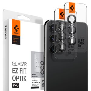 Spigen Optik Pro GLAS.TR EZ Fit Camera Protector 2-Pack - Lens protection glass 2 pcs. for Samsung Galaxy S23 / 23+ (Black) - Image 7
