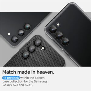 Spigen Optik Pro GLAS.TR EZ Fit Camera Protector 2-Pack - Lens protection glass 2 pcs. for Samsung Galaxy S23 / 23+ (Black) - Image 12