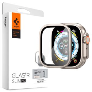 TEMPERED GLASS Spigen GLAS.TR SLIM PRO Apple Watch ULTRA (49 MM) TITANIUM - Image 2