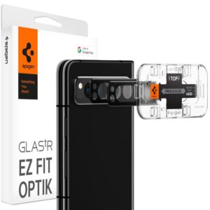 Spigen Glass EZ Fit Optik Pro 2 Pack, juodos spalvos - Google Pixel Fold
