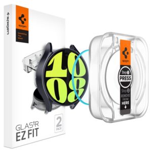 Spigen GLAS.TR EZ FIT 2-Pack - Tempered glass for Samsung Galaxy Watch 6 44 mm (2 pcs) - Image 7