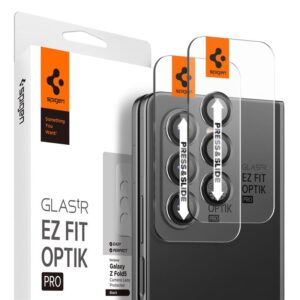 Spigen Glass tR EZ Fit Optik Pro 2 Pack, juodos spalvos - Samsung Galaxy Z Fold5