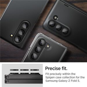 Spigen Glass tR EZ Fit Optik Pro 2 Pack, juodos spalvos - Samsung Galaxy Z Fold5 - Image 3