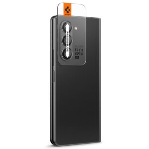 Spigen Glass tR EZ Fit Optik Pro 2 Pack, juodos spalvos - Samsung Galaxy Z Fold5 - Image 4
