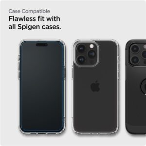 Apsauginis stiklas telefonui Apple iPhone 15 Pro Max Spigen ALM Glass FC 2-pack black - Image 12