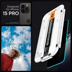 Spigen Glass tR EZ Fit (Privacy) 2 Pack, transparency - Apple iPhone 15 Pro - Image 13