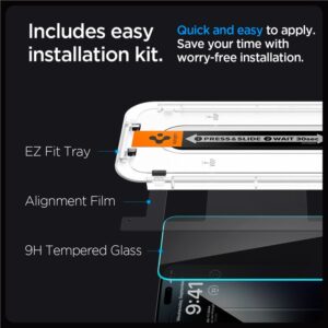 Spigen Glass tR EZ Fit (Privacy) 2 Pack, transparency - Apple iPhone 15 Pro - Image 4