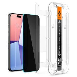 Spigen Glass tR EZ Fit (Privacy) 2 Pack, transparency - Apple iPhone 15 Pro - Image 17