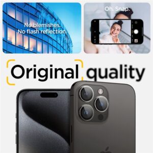 Kameros apsauga Apple iPhone 14 Pro / 14 Pro Max / 15 Pro / 15 Pro Max / 16 Pro / 16 Pro Max / 17 Pro / 17 Pro Max Spigen Optik.TR Camera Protector 2-Pack Clear - Image 14