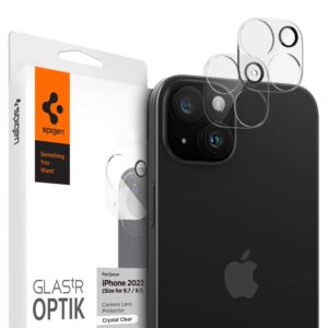 Spigen Glass tR Optik 2 Pack, crystal clear - Apple iPhone 15/15 Plus/14/14 Plus