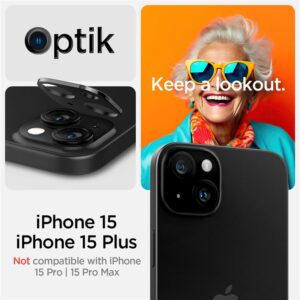 Spigen Glass tR Optik 2 Pack, juodos spalvos - Apple iPhone 15/15 Plus/14/14 Plus - Image 11