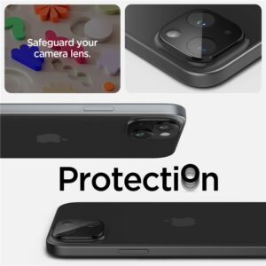 Spigen Glass tR Optik 2 Pack, juodos spalvos - Apple iPhone 15/15 Plus/14/14 Plus - Image 12