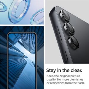 Samsung Galaxy S23 FE Spigen Optik. TR ”EZ FIT” kameros apsauga 2-pack juodos spalvos - Image 12