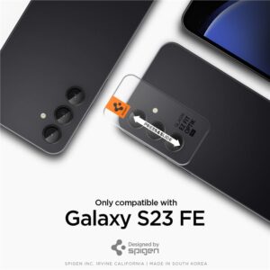 Samsung Galaxy S23 FE Spigen Optik. TR ”EZ FIT” kameros apsauga 2-pack juodos spalvos - Image 10