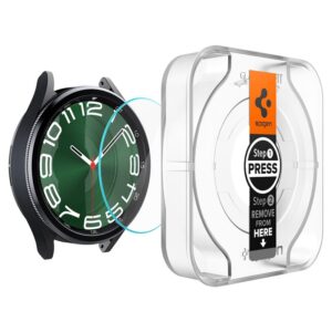 Spigen GLAS.TR EZ FIT 2-Pack - Tempered glass for Samsung Galaxy Watch 6 Classic 47 mm (2 pcs) - Image 9