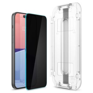 Apsauginis stiklas telefonui Apple iPhone 15 Spigen Glas.tr "EZ Fit" Privacy - Image 12