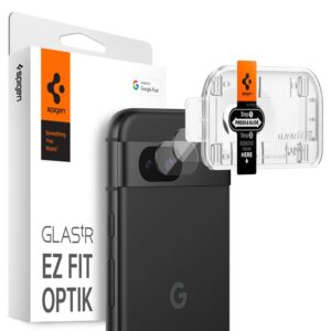 Spigen Optik.TR EZ Fit Camera Lens Protector 2-Pack - Lens protection glass for Google Pixel 8A (2 pcs) (Black) - Image 7