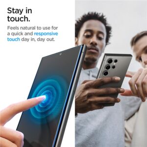 Apsauginis stiklas telefonui Samsung Galaxy S24 Ultra Spigen Glas.tr "EZ Fit" Privacy 2-pack - Image 11