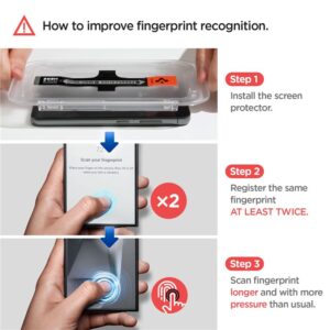 Apsauginis stiklas telefonui Samsung Galaxy S24 Ultra Spigen Glas.tr "EZ Fit" Privacy 2-pack - Image 14