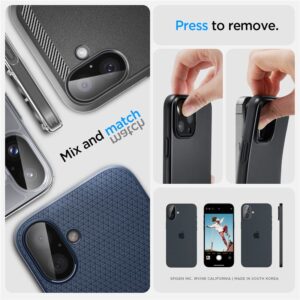 Spigen OPTIK GLAS.TR CAMERA PROTECTOR 2-PACK Apple iPhone 16 / 16 PLUS BLACK - Image 20