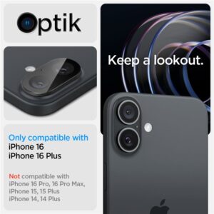Spigen OPTIK GLAS.TR CAMERA PROTECTOR 2-PACK Apple iPhone 16 / 16 PLUS BLACK - Image 17