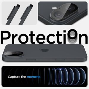 Spigen OPTIK GLAS.TR CAMERA PROTECTOR 2-PACK Apple iPhone 16 / 16 PLUS BLACK - Image 18