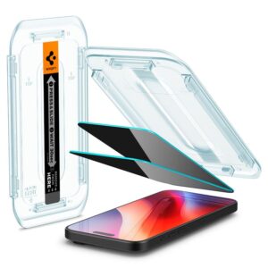 Apsauginis stiklas Apple iPhone 16 Pro / 17 / 17 Pro Spigen Glas.tr "EZ Fit" Privacy 2-pack - Image 10