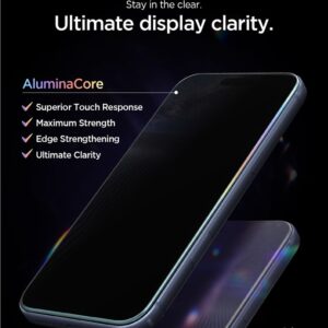 Apsauginis stiklas Apple iPhone 16 Pro / 17 / 17 Pro Spigen Glas.tr "EZ Fit" Privacy 2-pack - Image 14