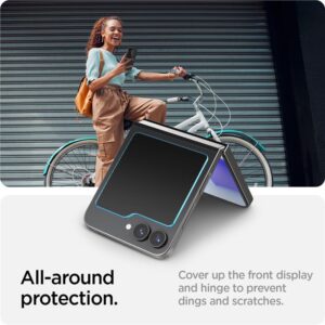 Apsauginis stiklas Samsung Galaxy Z Flip6 Spigen Glas.tr "EZ Fit" 2-Pack Clear - Image 4