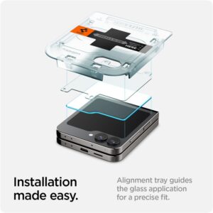 Apsauginis stiklas Samsung Galaxy Z Flip6 Spigen Glas.tr "EZ Fit" 2-Pack Clear - Image 5