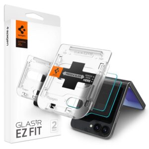 Apsauginis stiklas Samsung Galaxy Z Flip6 Spigen Glas.tr "EZ Fit" 2-Pack Clear - Image 3