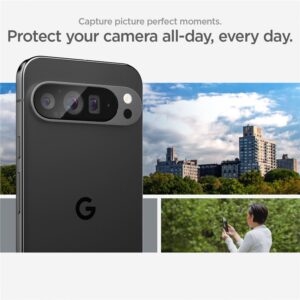 Kameros apsauga Google Pixel 9 Pro Spigen Optik. TR ”EZ FIT” kameros apsauga 2-pack Crystal Clear - Image 11