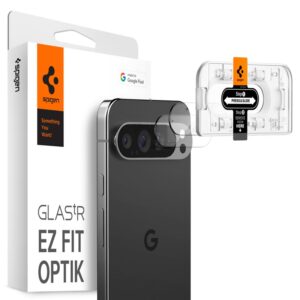 Kameros apsauga Google Pixel 9 Pro Spigen Optik. TR ”EZ FIT” kameros apsauga 2-pack Crystal Clear - Image 10