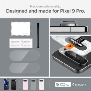 Kameros apsauga Google Pixel 9 Pro Spigen Optik. TR ”EZ FIT” kameros apsauga 2-pack Crystal Clear - Image 17