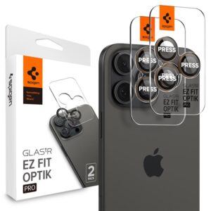 Spigen OPTIK PRO GLAS.TR ”EZ FIT” CAMERA PROTECTOR 2-PACK Apple iPhone 16 PRO / PRO MAX DESERT TITANIUM - Image 10