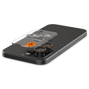 Spigen OPTIK PRO GLAS.TR ”EZ FIT” CAMERA PROTECTOR 2-PACK Apple iPhone 16 PRO / PRO MAX DESERT TITANIUM - Image 15