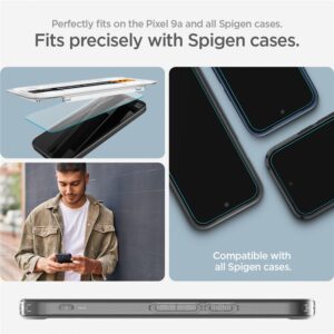 Spigen Glas.TR "Ez Fit" apsauginis stiklas 2-pack for Google Pixel 9A - Clear - Image 11