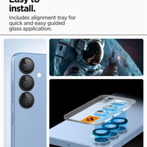 Spigen Optik Pro GLAS.TR EZ FIT 2-pack Camera Cover for Samsung Galaxy S25 - Black - Image 10