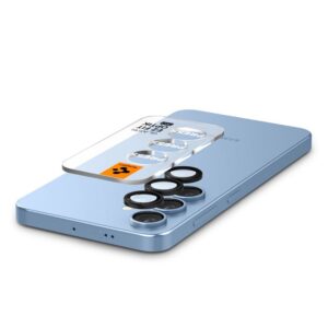 Spigen Optik Pro GLAS.TR EZ FIT 2-pack Camera Cover for Samsung Galaxy S25 - Black - Image 15